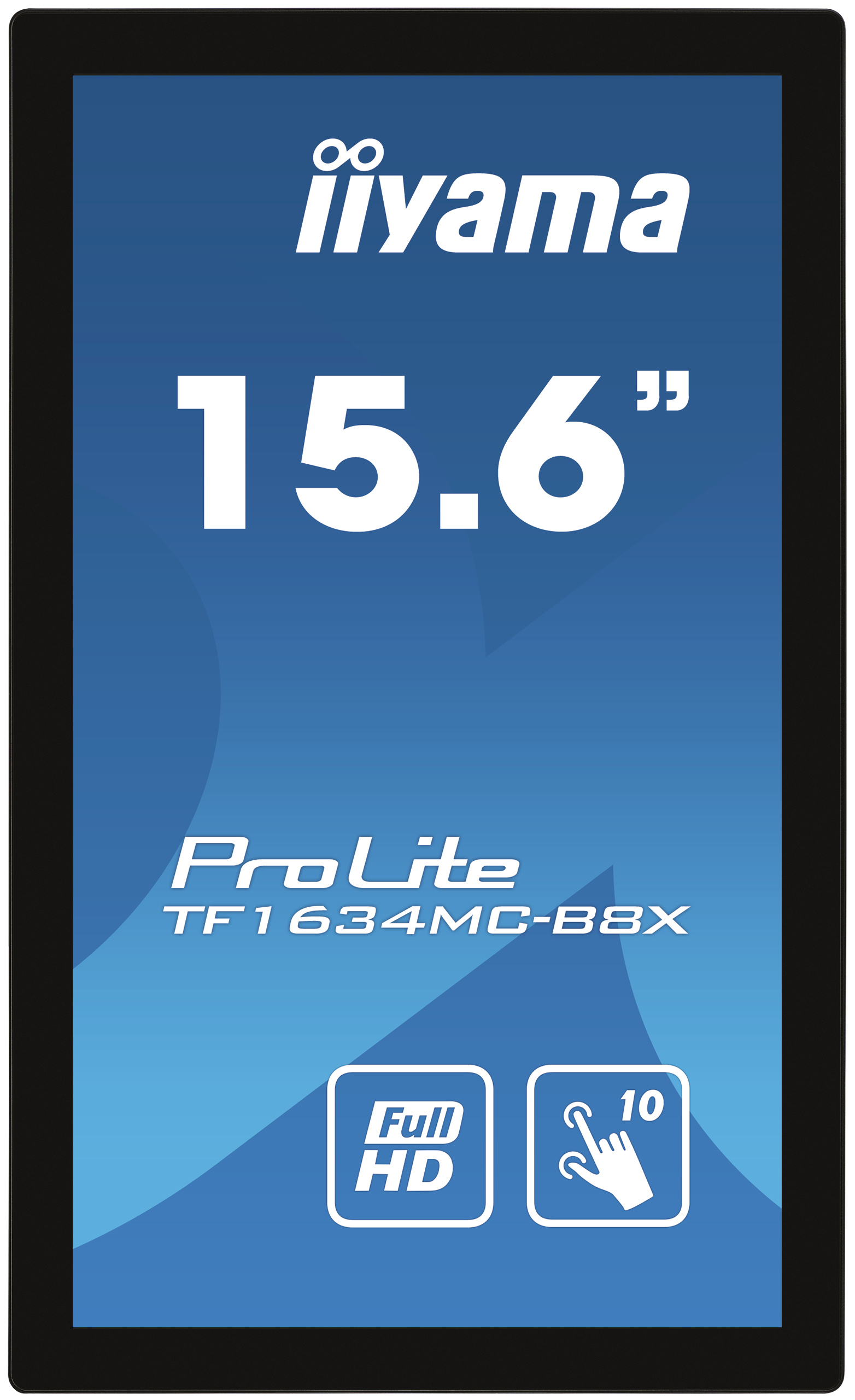iiyama ProLite TF1634MC-B8X pantalla para PC 39,6 cm (15.6) 1920 x 1080 Pixeles Full HD LED Pantalla t�ctil Multi-usuario Negro