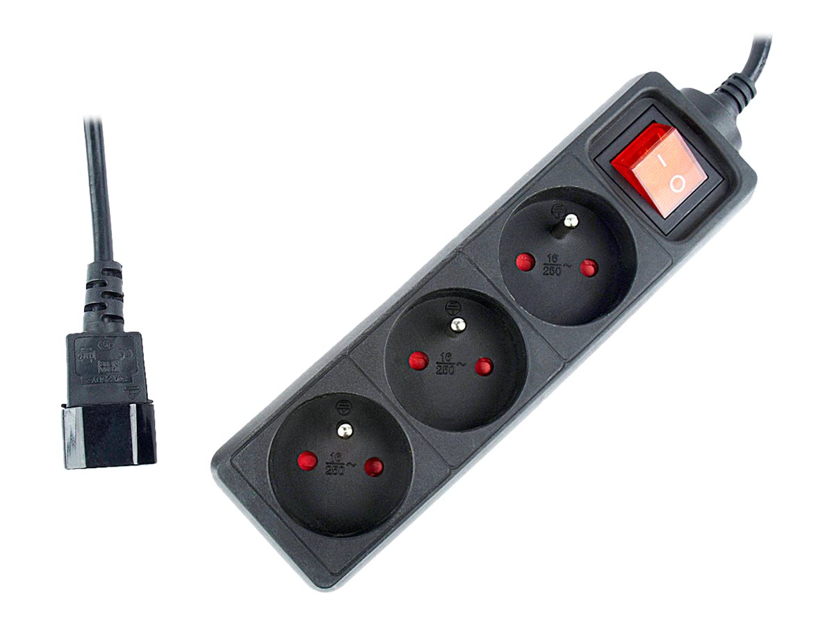 Gembird EnerGenie EG-PSU3F-01 - Steckdosenleiste - Wechselstrom 230 V - Eingabe, Eingang IEC 60320 C14 - Ausgangsanschl�sse: 3 (3 x Typ E)