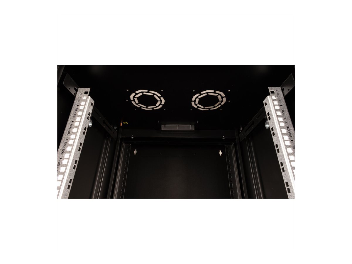 ROLINE 19-inch wall-mounted housing Pro 12 U, 600x600 WxD two-piece swivelling black
