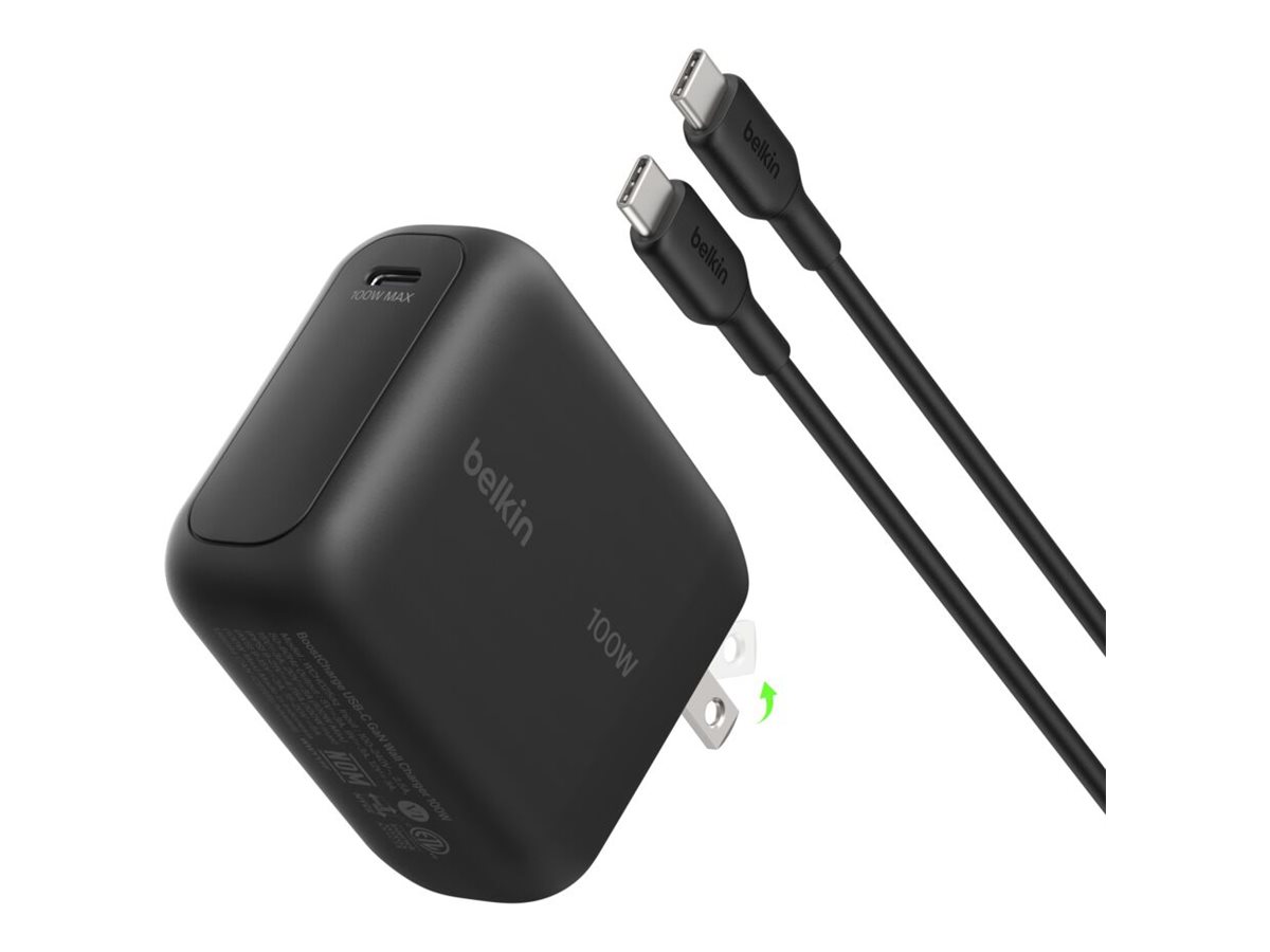 Belkin BoostCharge - Netzteil - GaN - 100 watt - PD 3.2, QC 5.0, AVS, UFCS, Hypercharge, FC 2.0, Fast Charge (USB-C)