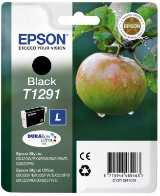 Epson Apple Singlepack Black T1291 DURABrite Ultra Ink