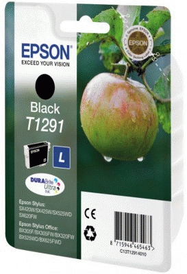 Epson Apple Singlepack Black T1291 DURABrite Ultra Ink