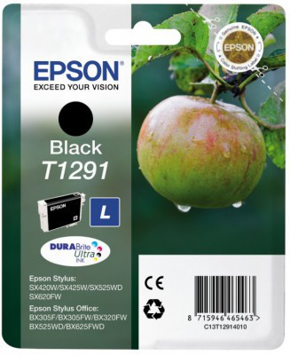 Epson Apple Singlepack Black T1291 DURABrite Ultra Ink