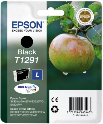 Epson Apple Singlepack Black T1291 DURABrite Ultra Ink