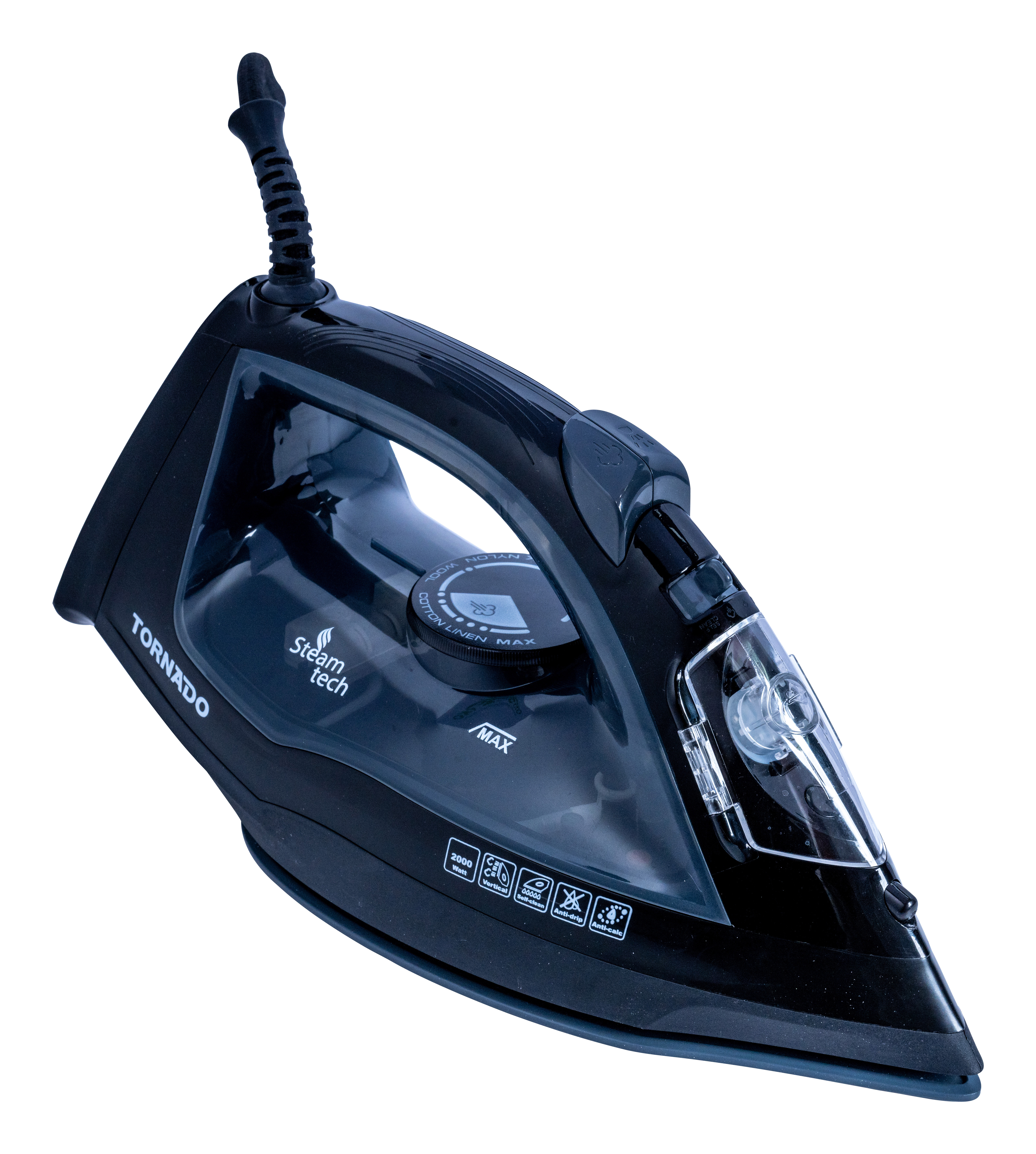 TORNADO TST-2000G fer � repasser Fer � vapeur Semelle en c�ramique 2000 W Noir