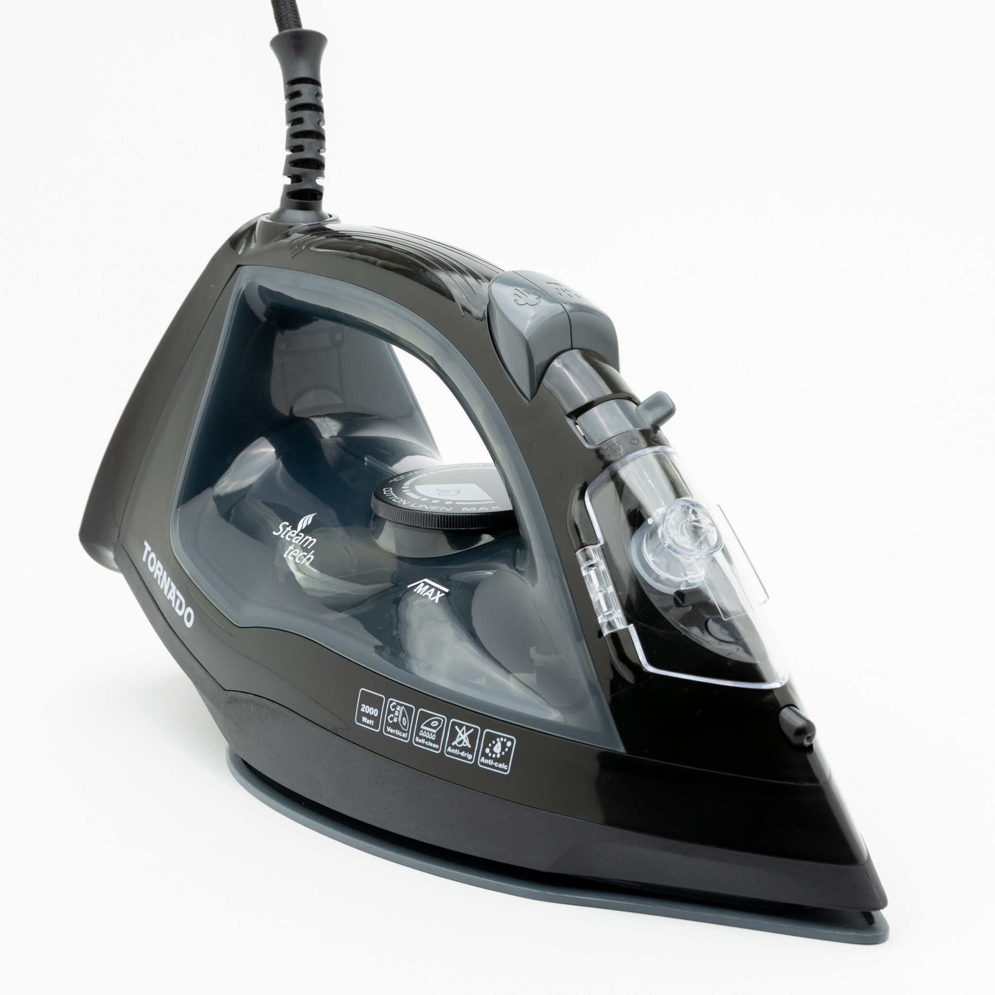 TORNADO TST-2000G fer � repasser Fer � vapeur Semelle en c�ramique 2000 W Noir