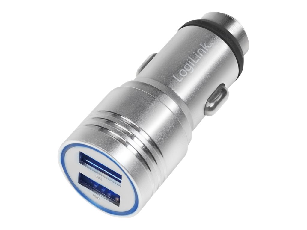 LogiLink USB Car Charger - Auto-Netzteil - 10.5 Watt - 2.1 A - 2 Ausgabeanschlussstellen (USB)