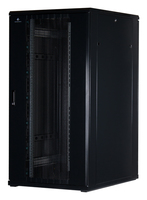 Rockstable 32 HE 19 Serverschrank mit Gitternetzt�ren - Freistehendes Gestell - 32U - 800 kg - Sperrschloss - Ablageschienen - Verstellbare F��e