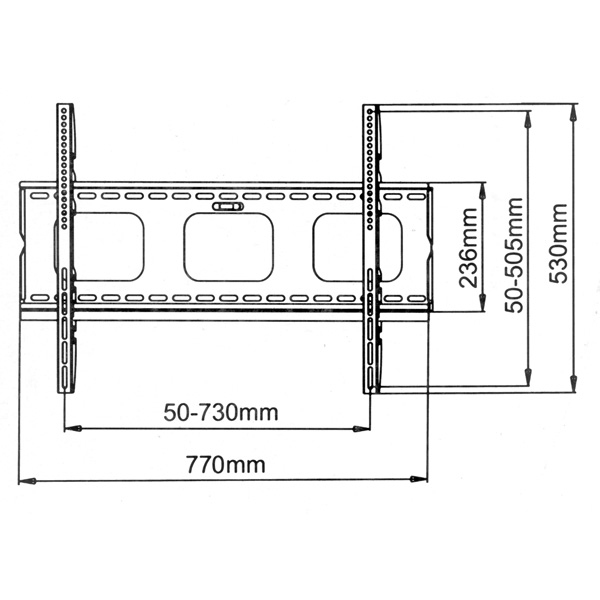VALUE Montagekomponente (Wandmontage) - fr Flachbildschirm - Stahl - Bildschirmgre: 81-152 cm (32-60)