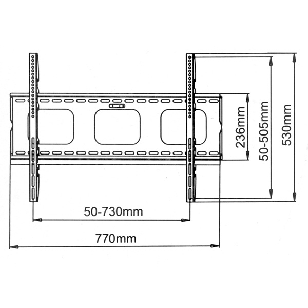 Value 17.99.1214 soporte para TV 152,4 cm (60) Negro