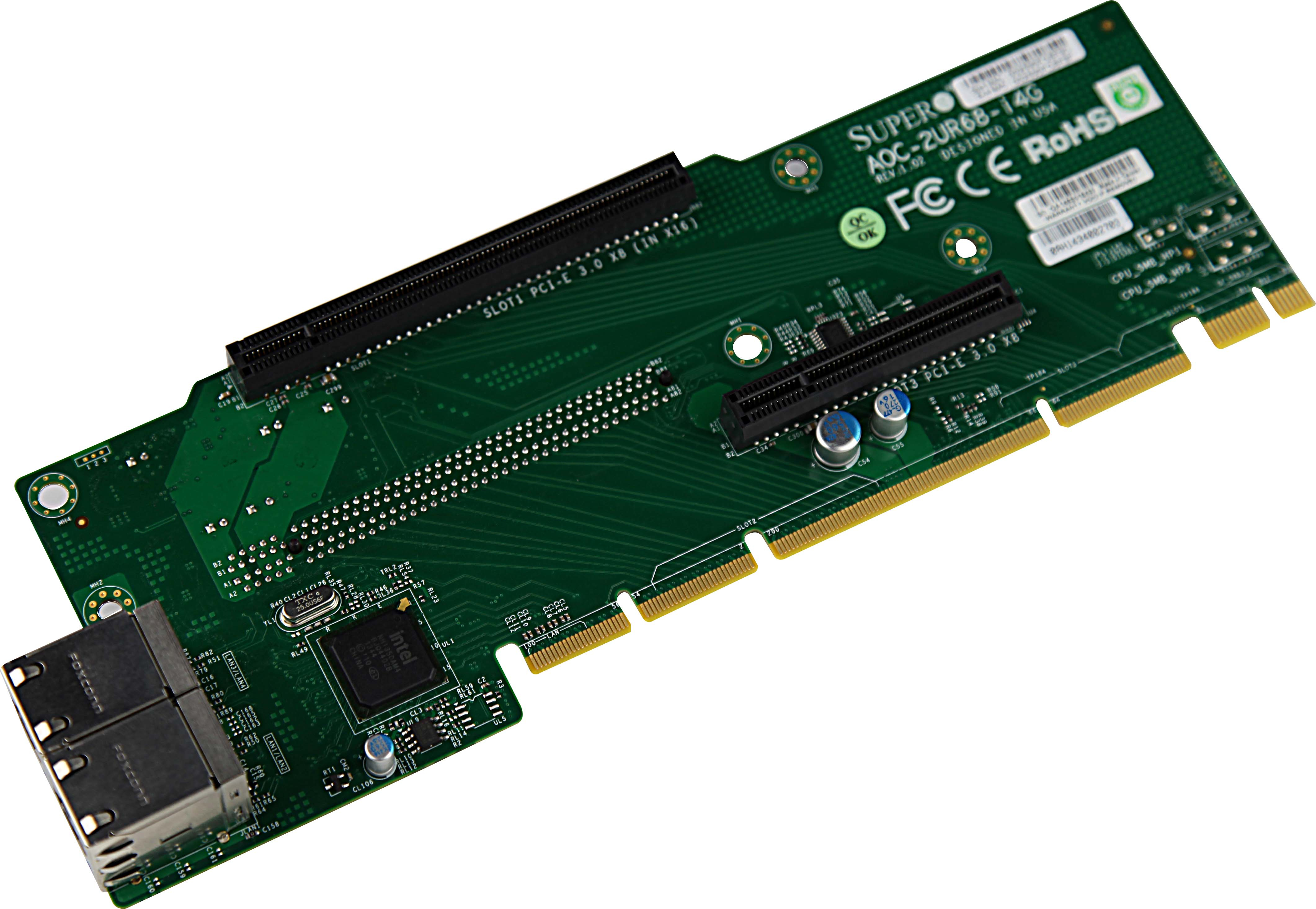 Supermicro AOC-2UR68-I4G scheda di rete e adattatore Interno Ethernet 1000 Mbit/s