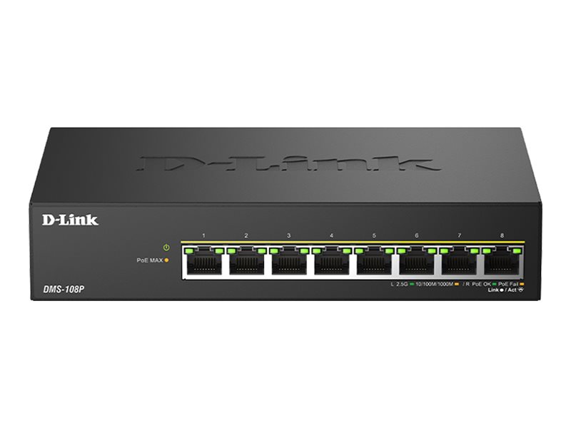 D-Link 8-Port 2.5G Multi-Gigabit PoE++ Unmanaged Switch