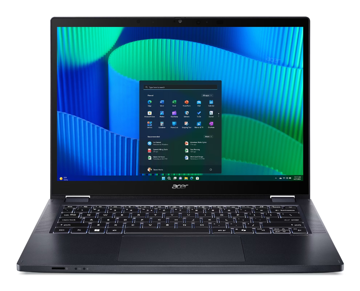 Acer TravelMate P4 Spin 14 TMP414RN-54-TCO - Flip-Design - Intel Core Ultra 7 155U / 1.7 GHz - Win 11 Pro - Intel Graphics - 16 GB RAM - 512 GB SSD NVMe - 35.6 cm (14)