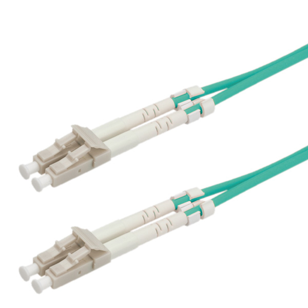 Value Fibre Optic Jumper Cable, 50/125m, LC/LC, OM3, turquoise 0.5 m