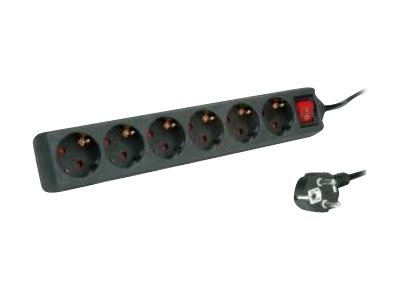 ROLINE Steckdosenleiste - Wechselstrom 250 V - 3600 Watt - Eingabe, Eingang CEE 7/4 - Ausgangsanschlsse: 6 (3 x CEE 7/4)