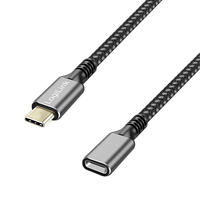 LogiLink USB 3.2 Gen1 Typ-C-Kabel C/m> USB-C/F PD Alu - Kabel - Digital/Daten