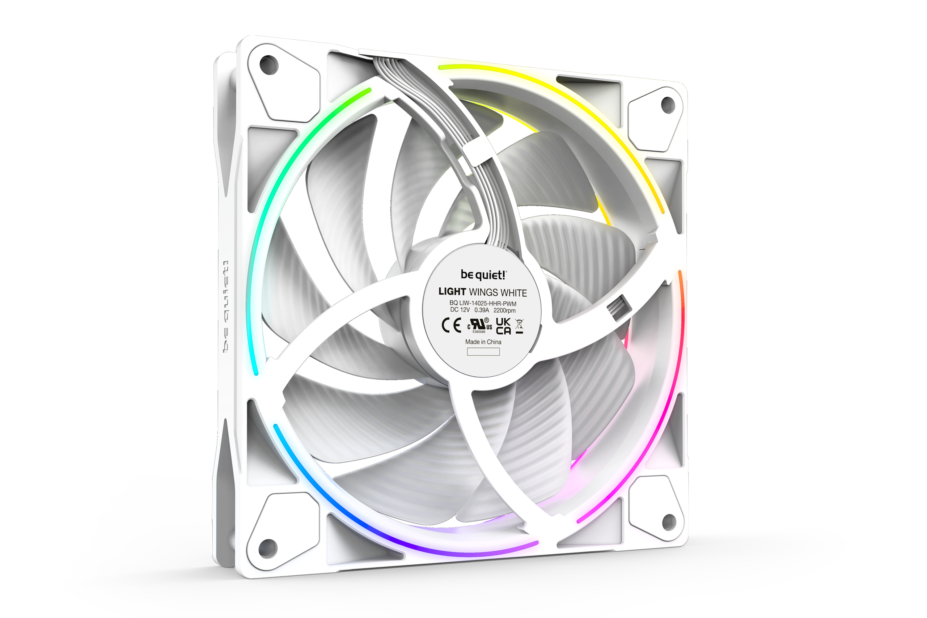 be quiet! Light Wings White | 140mm PWM high-speed Triple-Pack Case per computer Ventilatore 14 cm Bianco 3 pz