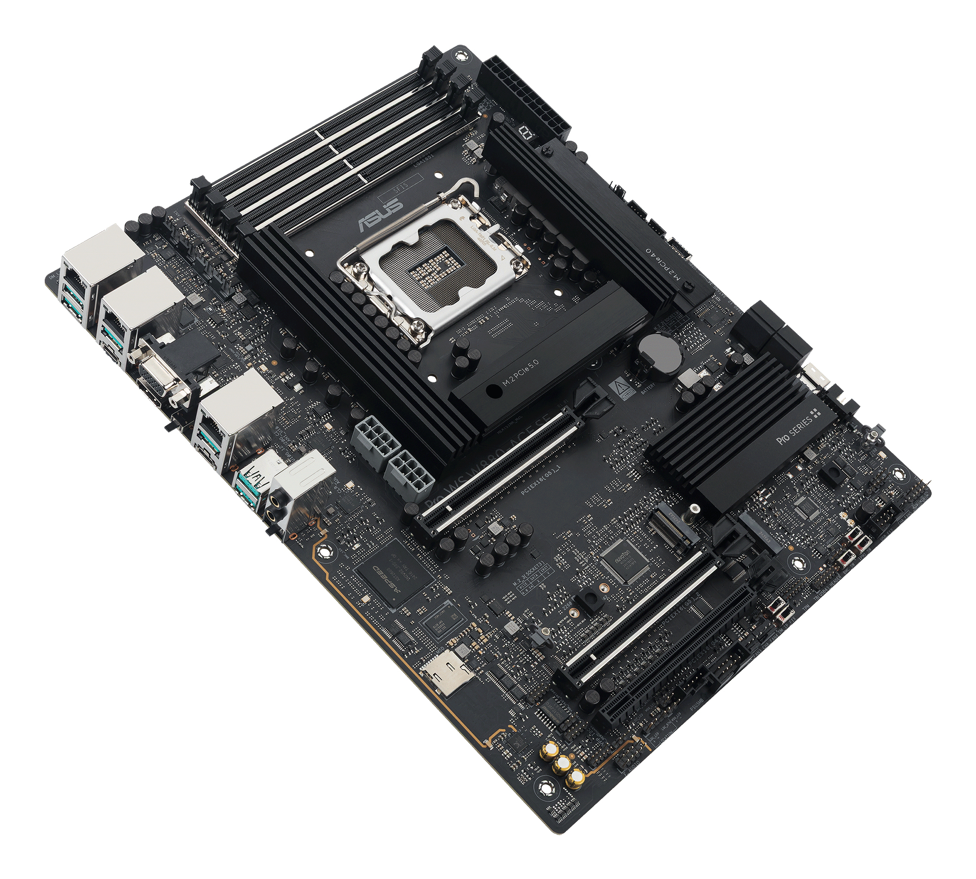 ASUS Pro WS W880-ACE SE - Motherboard - ATX - LGA1851-Sockel - W880 Chipsatz - USB4, USB 3.2 Gen 2x2, USB 3.2 Gen 2, USB 3.2 Gen 1 - 2 x 2.5 Gigabit LAN, Gigabit LAN - Onboard-Grafik - HD Audio (8-Kanal)