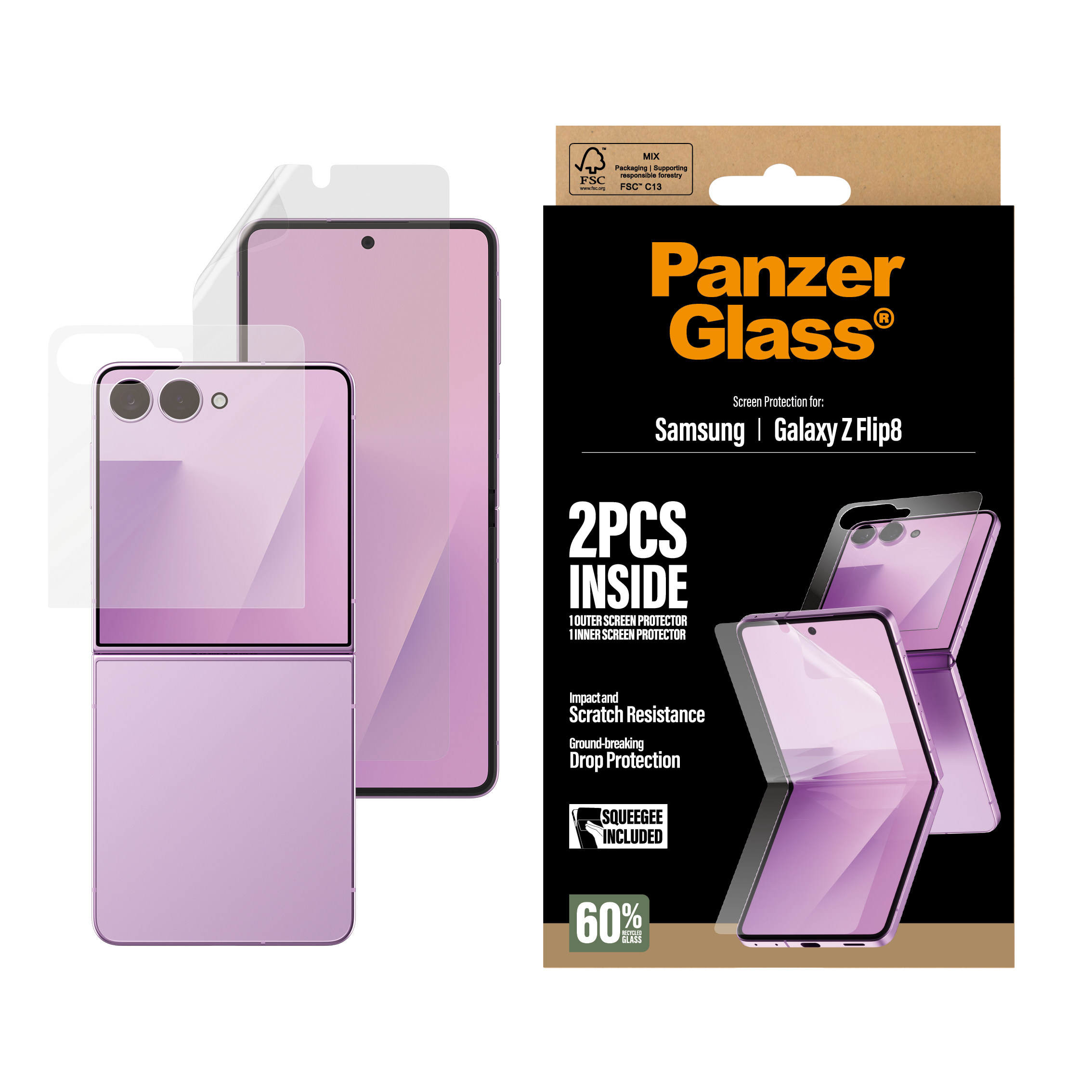 PanzerGlass � Screen Protector Samsung Galaxy Z Flip8 | Glass & Film Protector de pantalla 1 pieza(s)