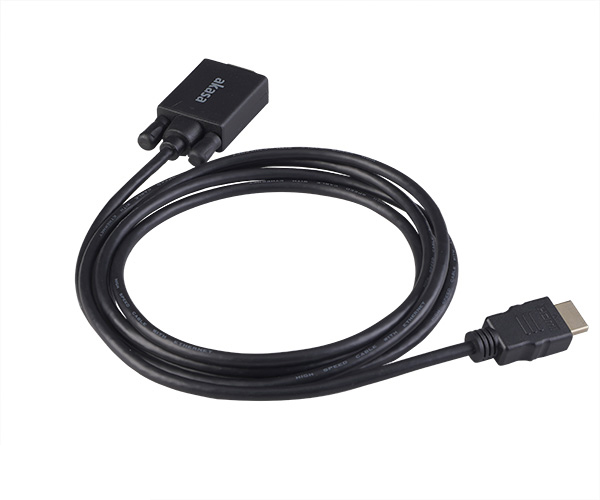 Akasa AK-CBHD26-20BK adaptador de cable de v�deo 2 m HDMI tipo A (Est�ndar) VGA (D-Sub) Negro