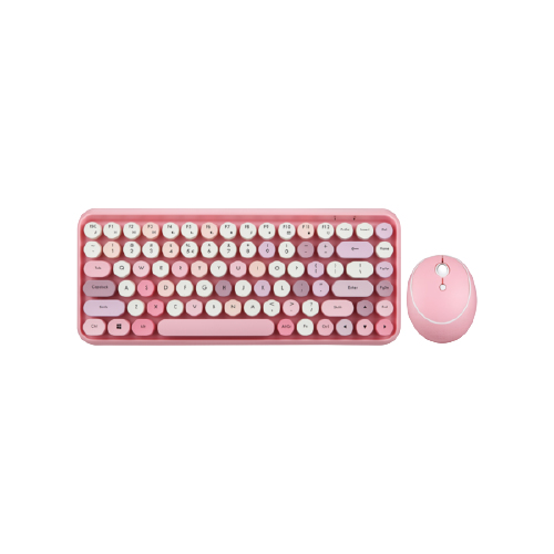 Perixx 11673 keyboard Mouse included RF Wireless QWERTY UK English, US English Pink, White