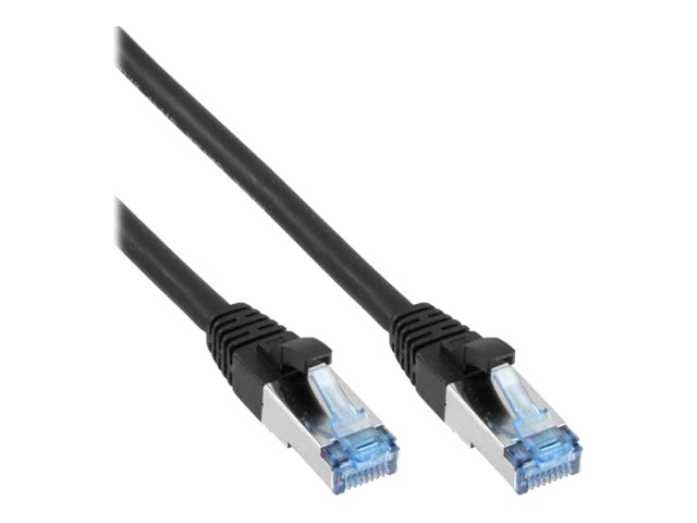 InLine Patch Cable S/FTP PiMF Cat.6A halogen free 500MHz black 1m