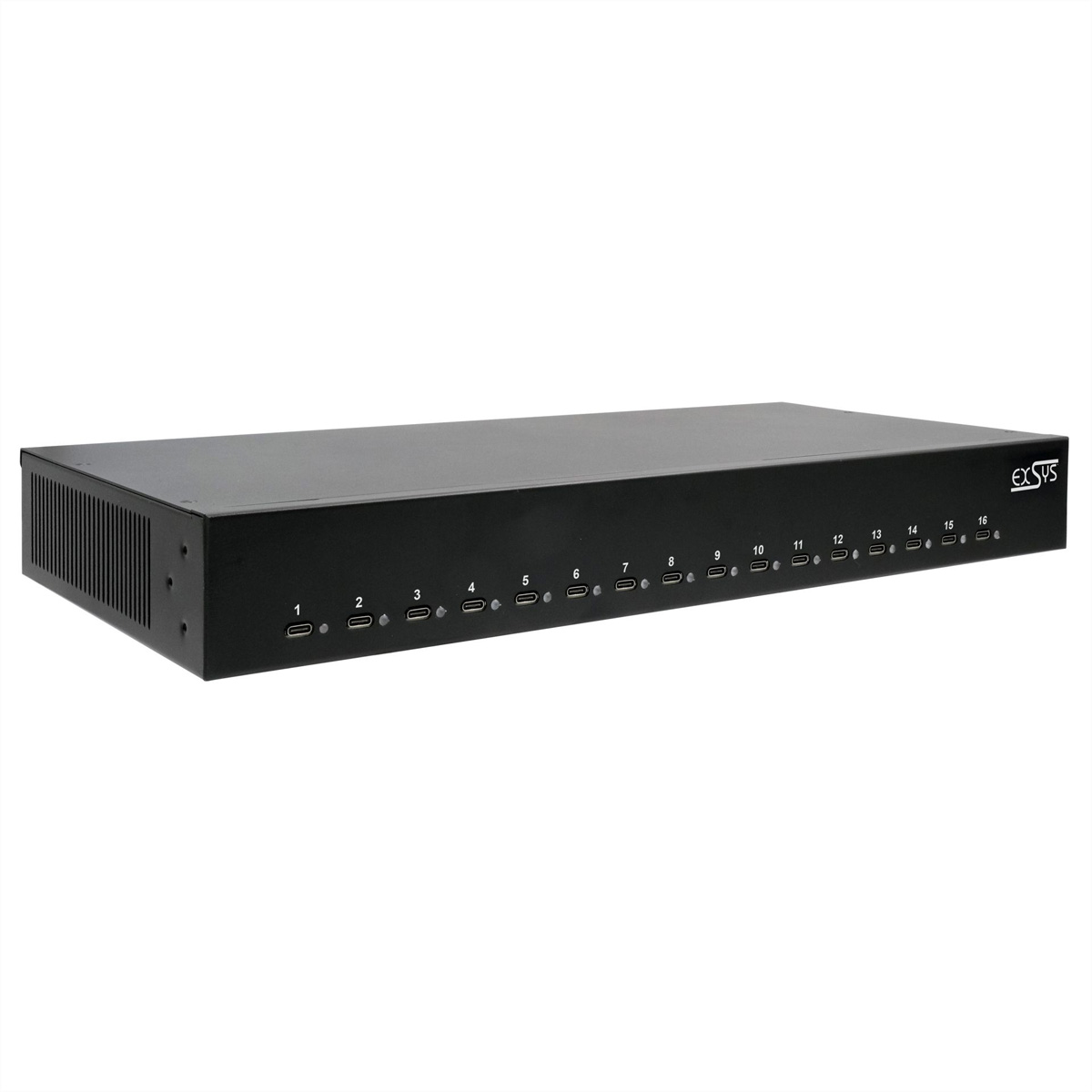 Exsys EX-11017 16-Port Ladestation - 65.000 W - USB Typ C