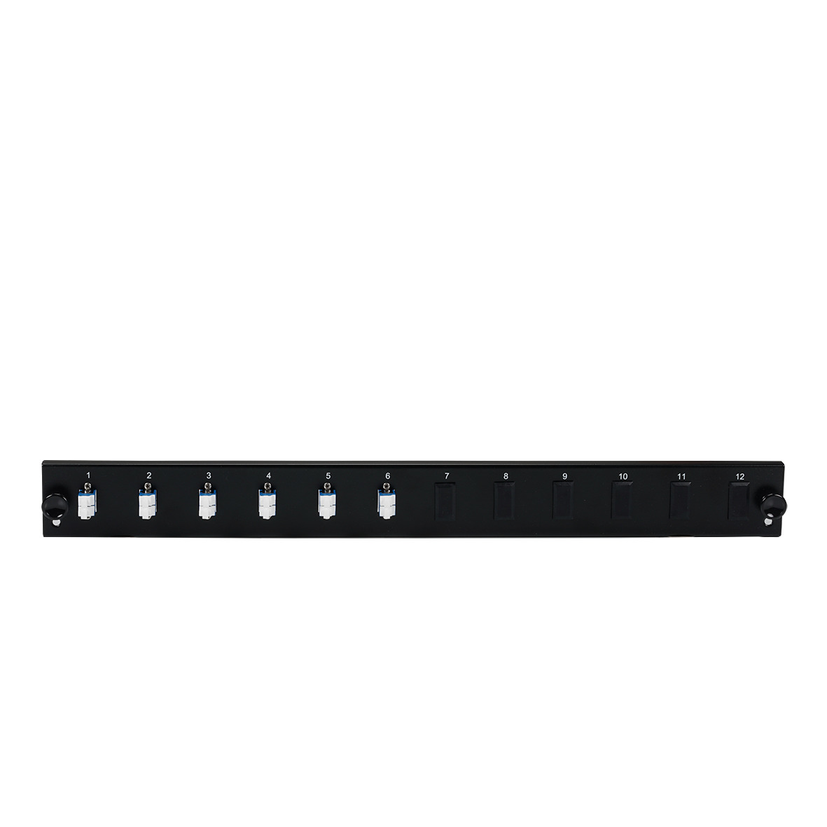 EFB Elektronik SB-FP-S-6SC-S-OS2 - Rackeinbau - 1U - Schwarz - Metall - 432 mm - 13 mm