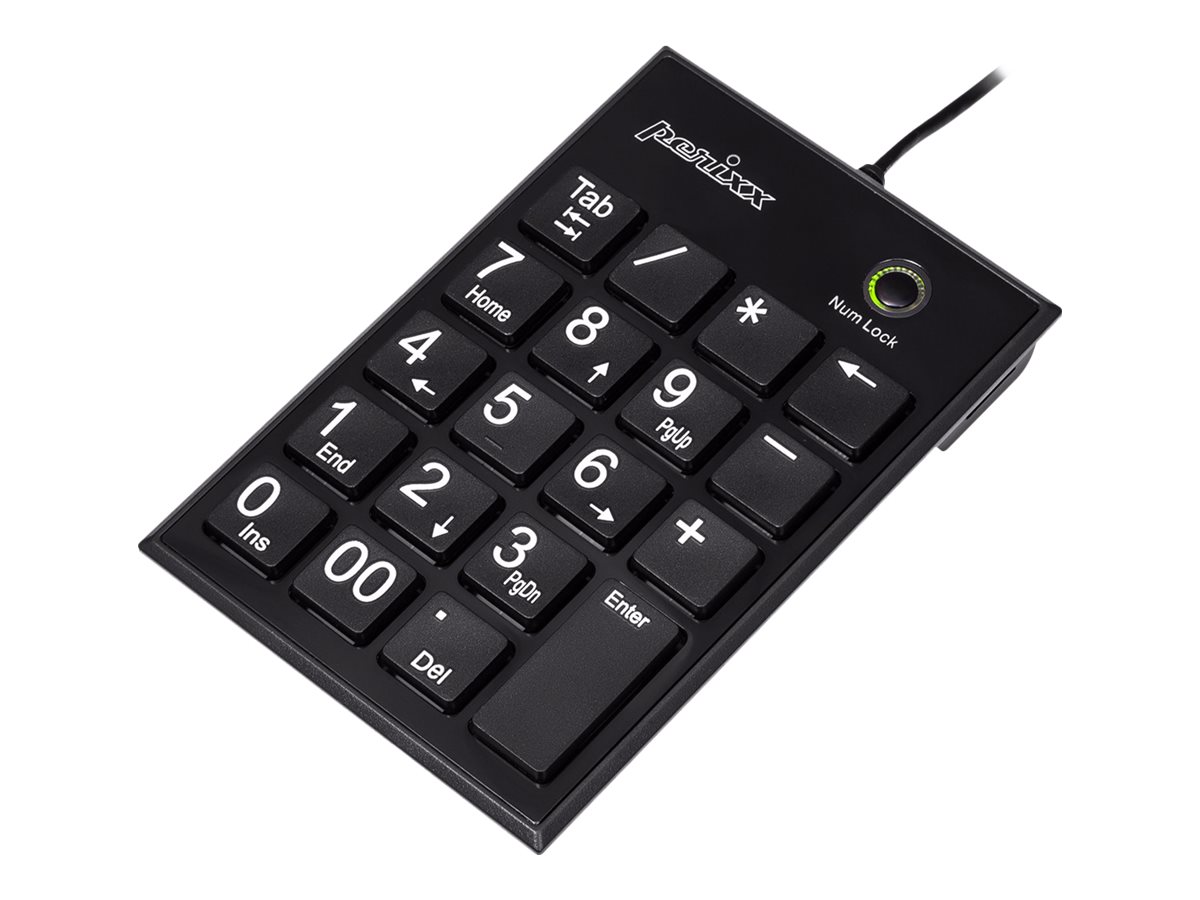 Perixx PERIPAD-202U numeric keypad Universal USB Black