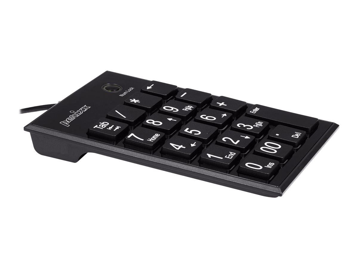 Perixx PERIPAD-202U numeric keypad Universal USB Black
