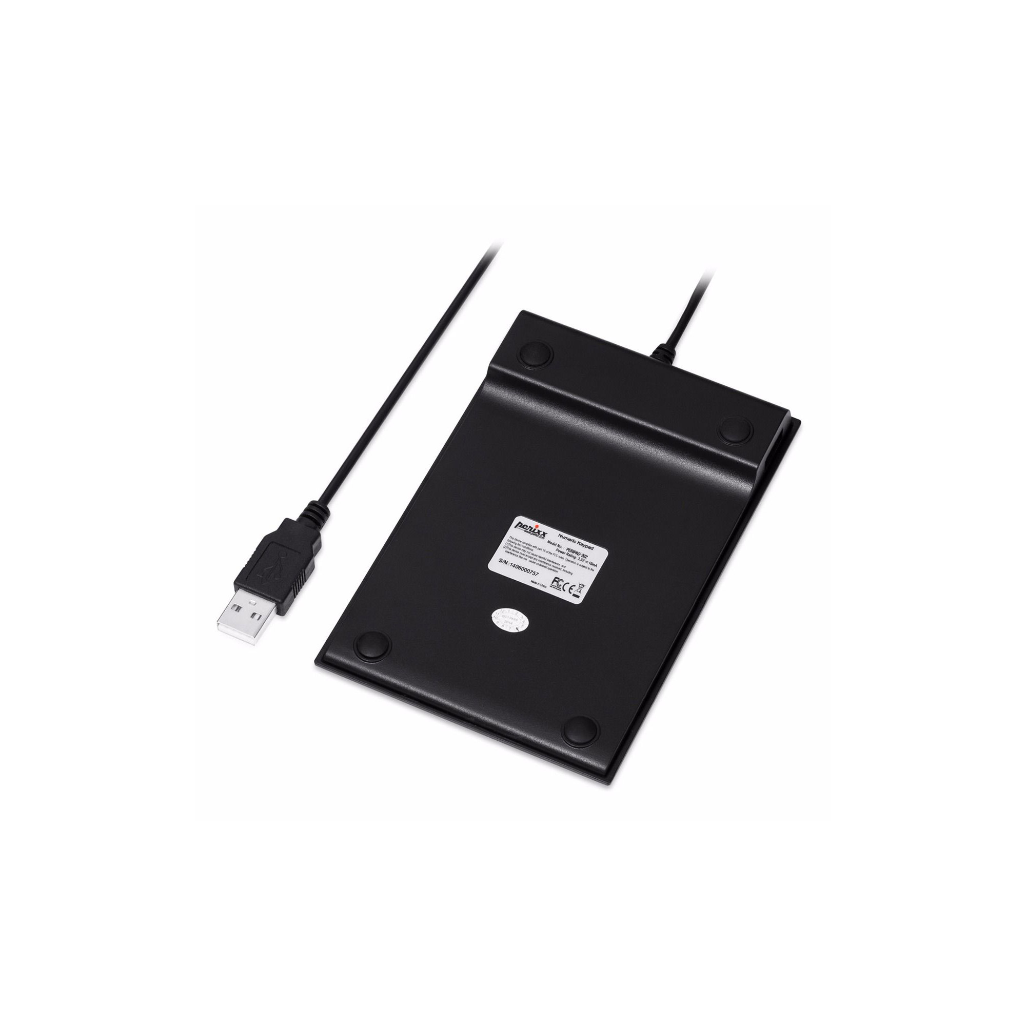 Perixx PERIPAD-202U numeric keypad Universal USB Black