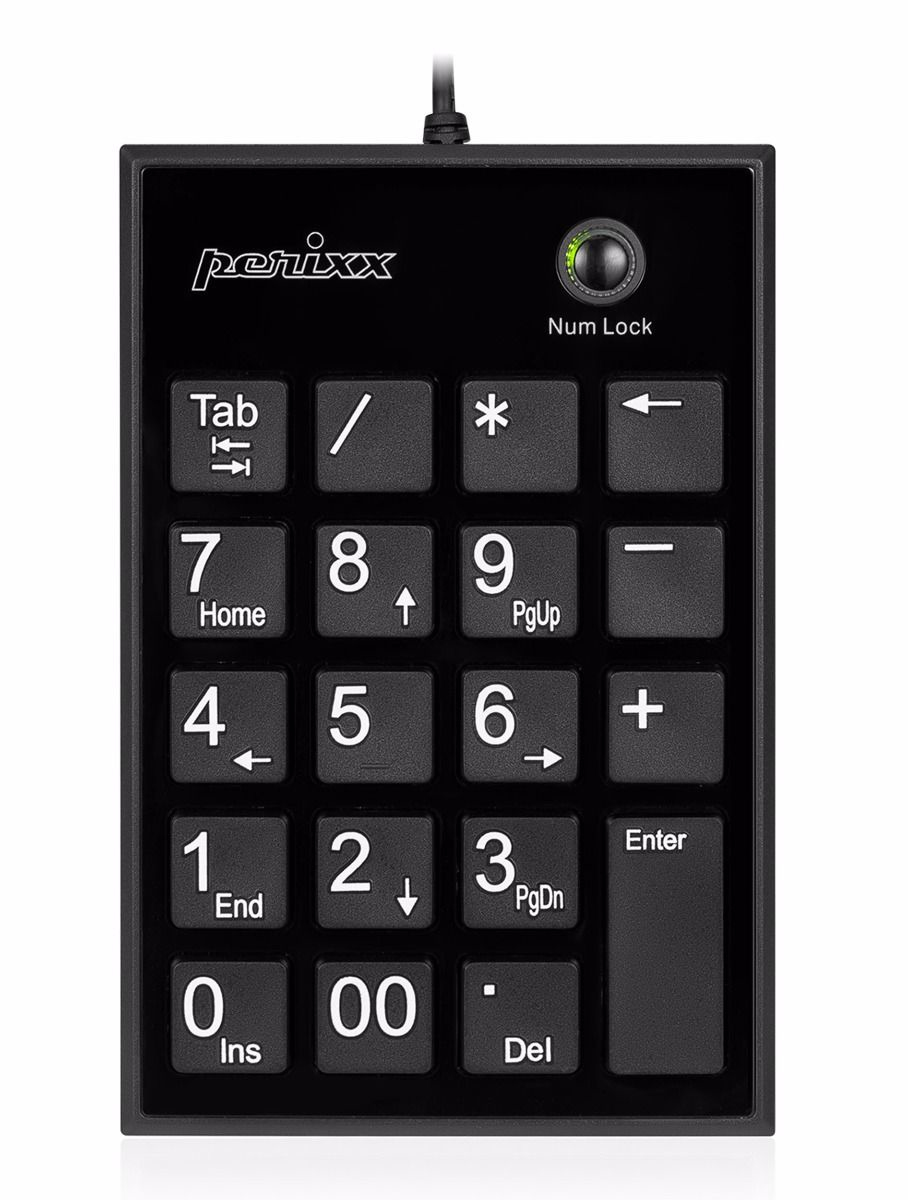 Perixx PERIPAD-202U numeric keypad Universal USB Black