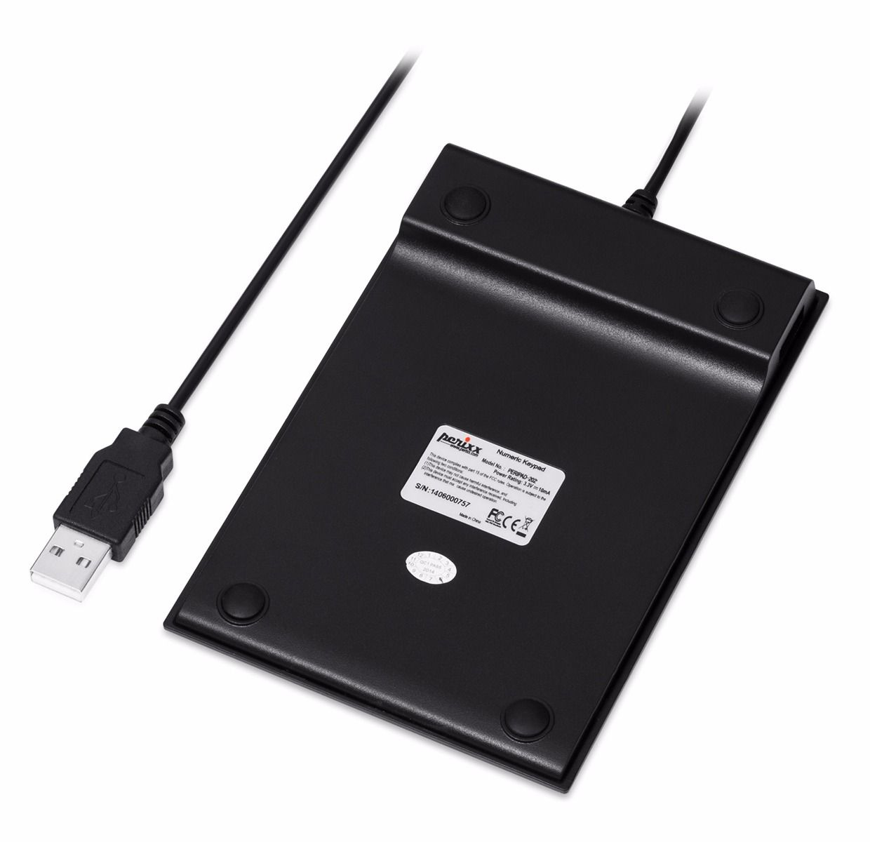 Perixx PERIPAD-202U numeric keypad Universal USB Black