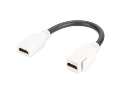 DIGITUS HDMI 2.0 Keystone Modul mit 12 cm Zuleitung (Buchse/Buchse)