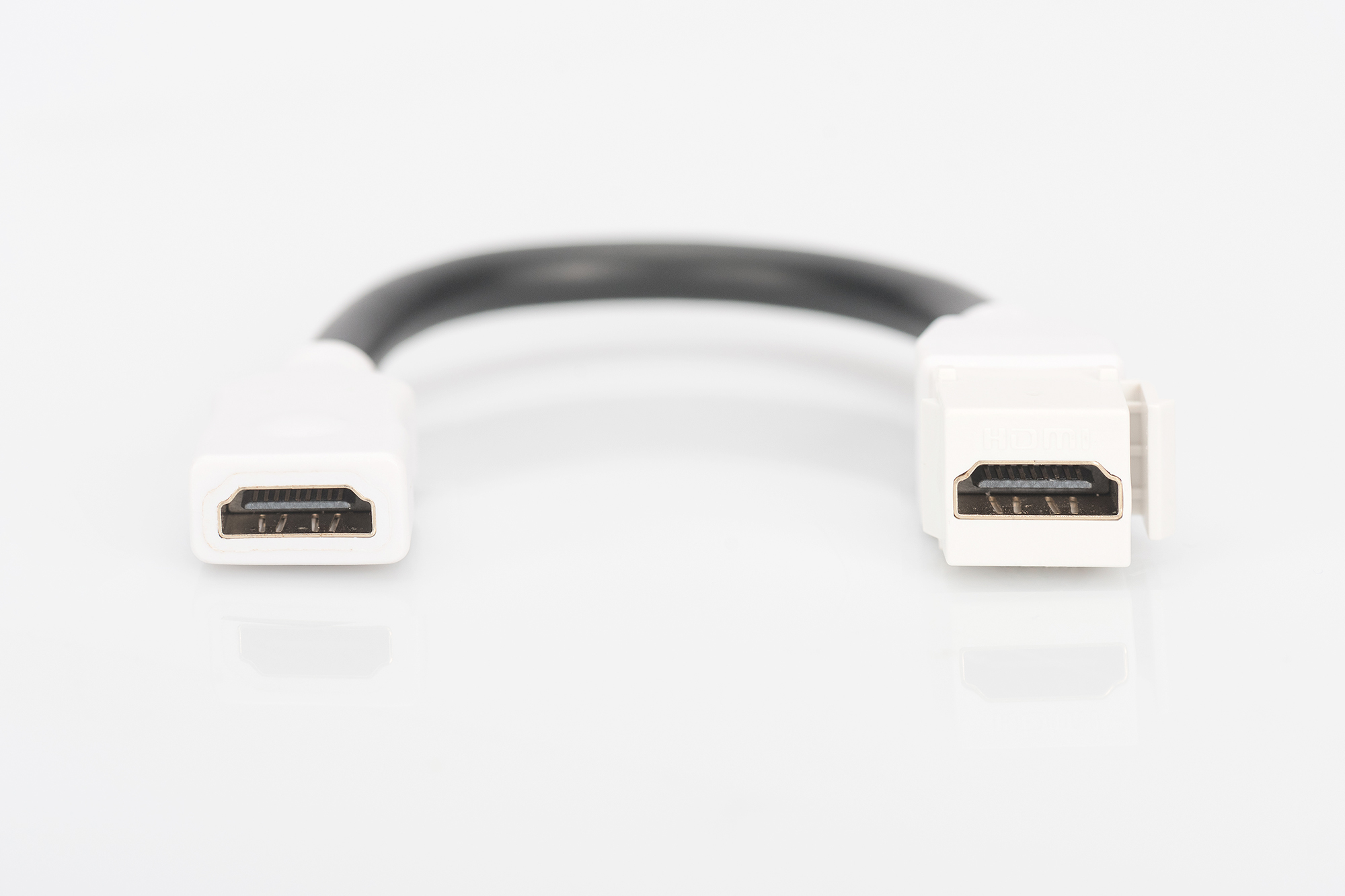 DIGITUS HDMI 2.0 Keystone Modul mit 12 cm Zuleitung (Buchse/Buchse)