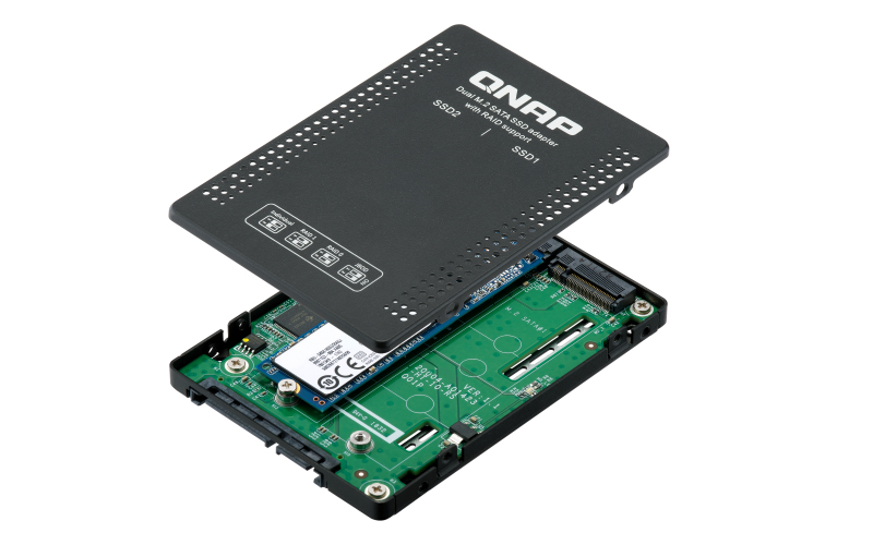 QNAP QDA-A2MAR Botier de disques de stockage Enceinte ssd Noir M.2