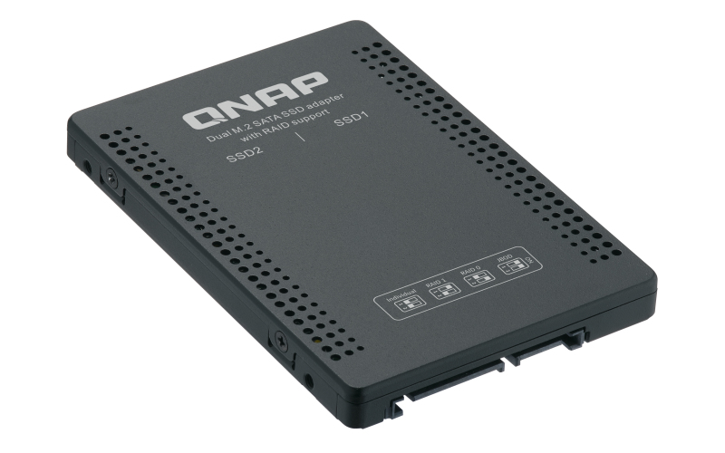 QNAP QDA-A2MAR Botier de disques de stockage Enceinte ssd Noir M.2