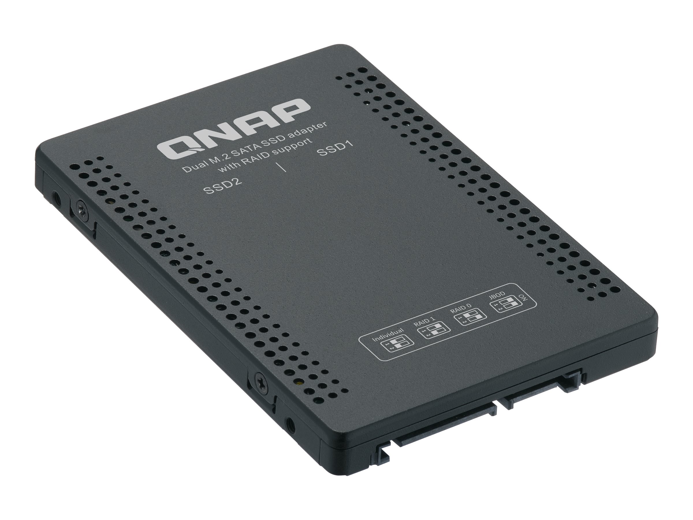 QNAP QDA-A2MAR Botier de disques de stockage Enceinte ssd Noir M.2