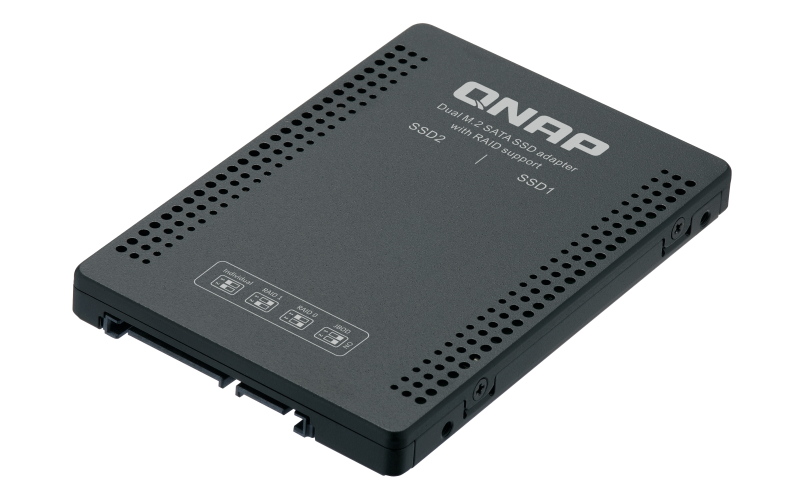 QNAP QDA-A2MAR Botier de disques de stockage Enceinte ssd Noir M.2