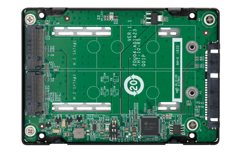 QNAP QDA-A2MAR Botier de disques de stockage Enceinte ssd Noir M.2
