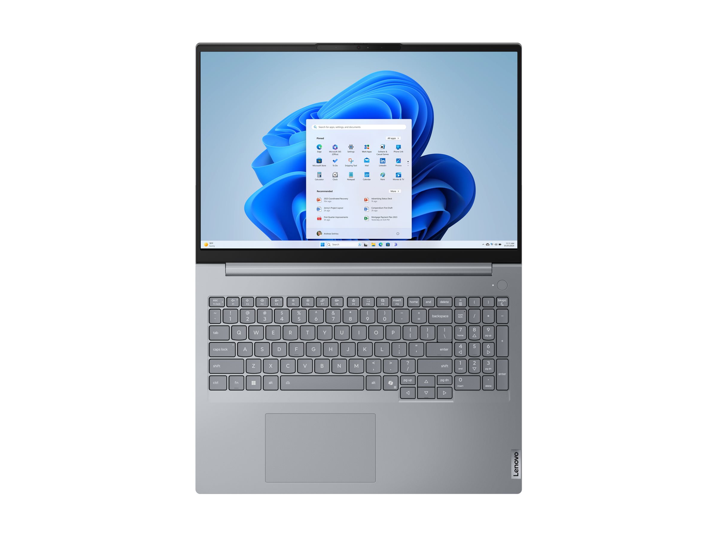 Lenovo ThinkBook 16 G8 IAL Intel Core Ultra 5 135H Port�til 40,6 cm (16) WUXGA 16 GB DDR5-SDRAM 512 GB SSD Wi-Fi 6E (802.11ax) Windows 11 Pro Alem�n Gris