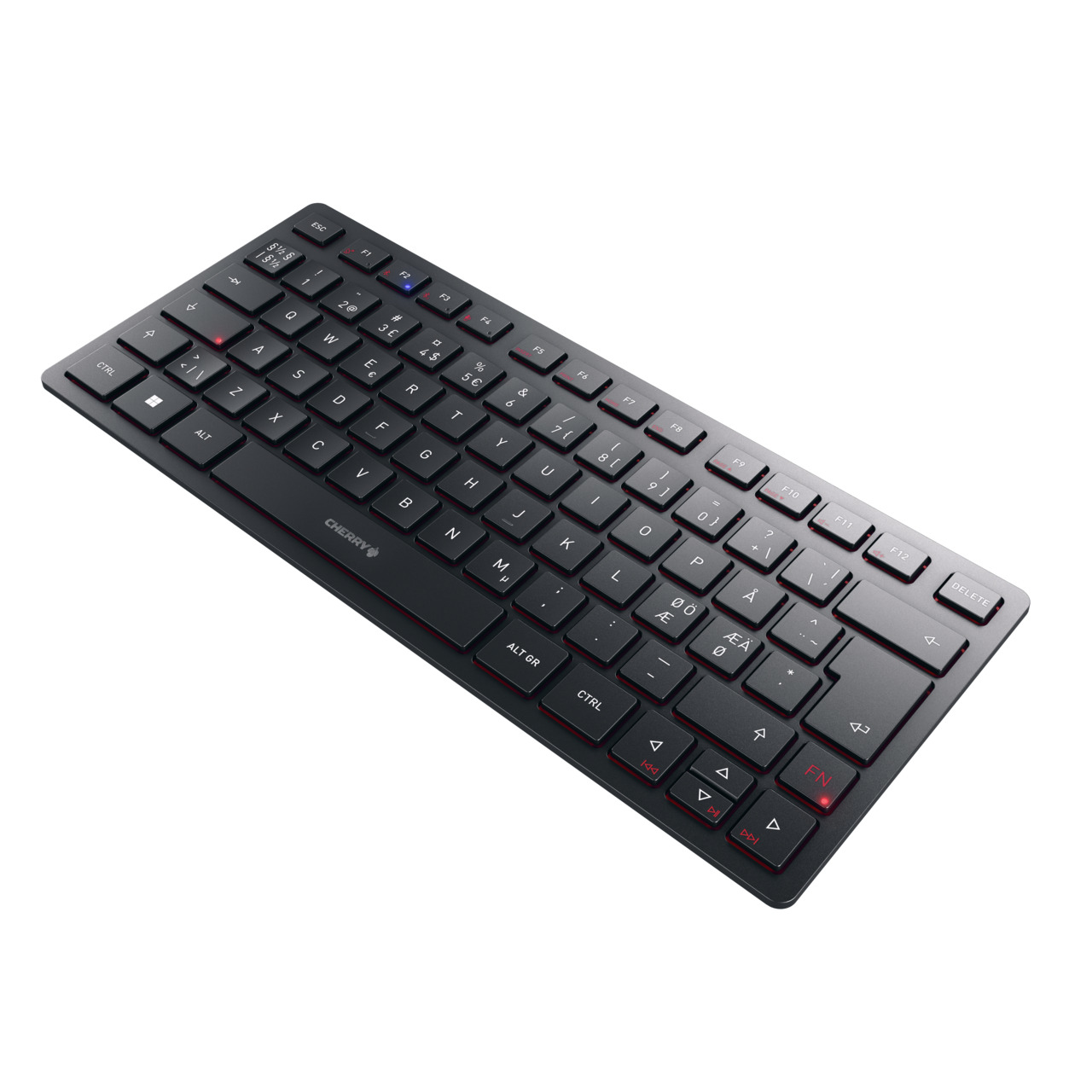 CHERRY KW 9200 MINI clavier Universel USB + RF Wireless + Bluetooth QWERTY Nordique Noir