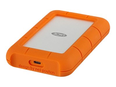 LaCie Rugged USB-C disco rigido esterno 4000 GB Arancione, Argento