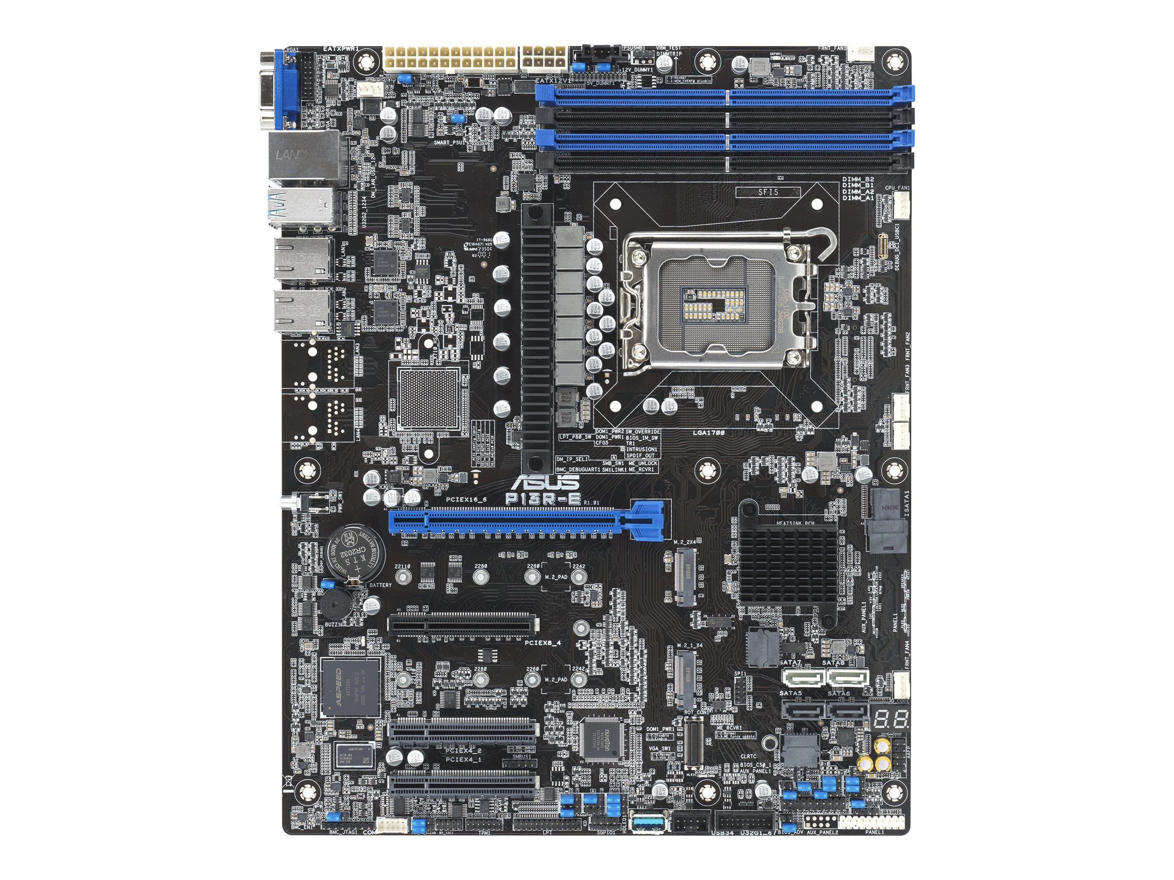 ASUS P13R-E LGA1700 C266 ATX Server MB 4xDDR5 8xSATA 2xM.2 - Intel Sockel 1700 (Core i)