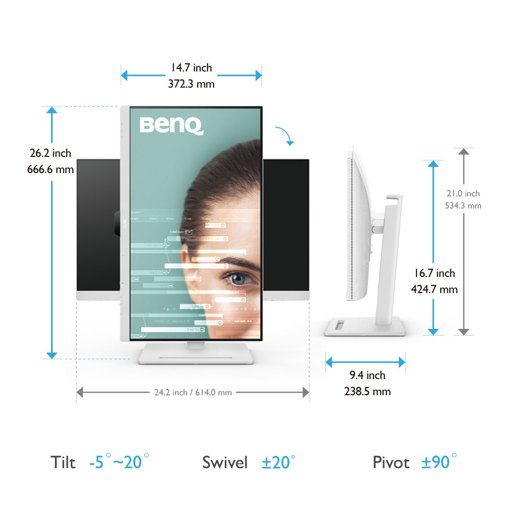 BenQ GW2790QT 68,6 cm (27) 2560 x 1440 Pixel Quad HD LED Bianco
