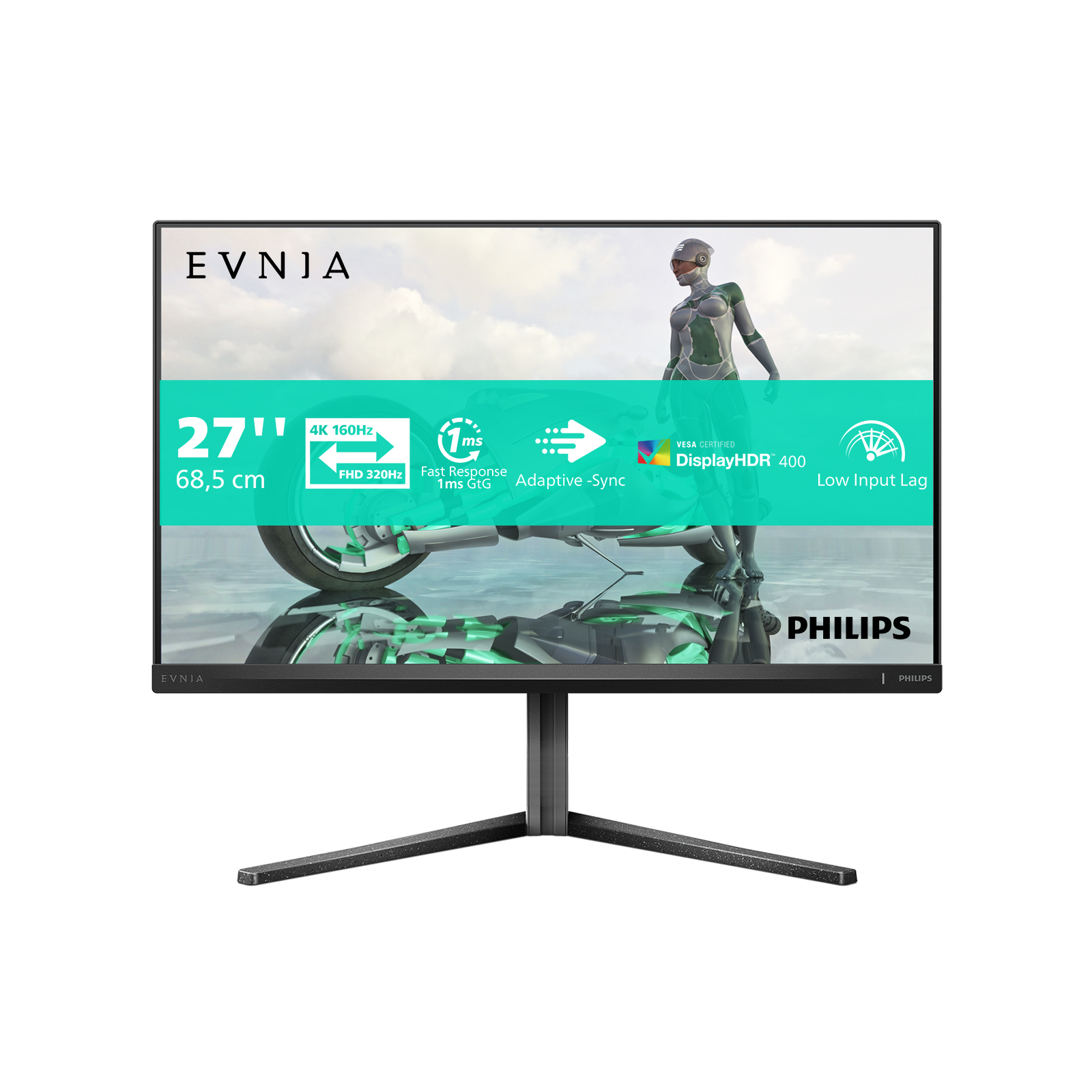 Philips Evnia 3000 27M2N3800A/00 computer monitor 68.6 cm (27) 3840 x 2160 pixels 4K Ultra HD LCD Grey