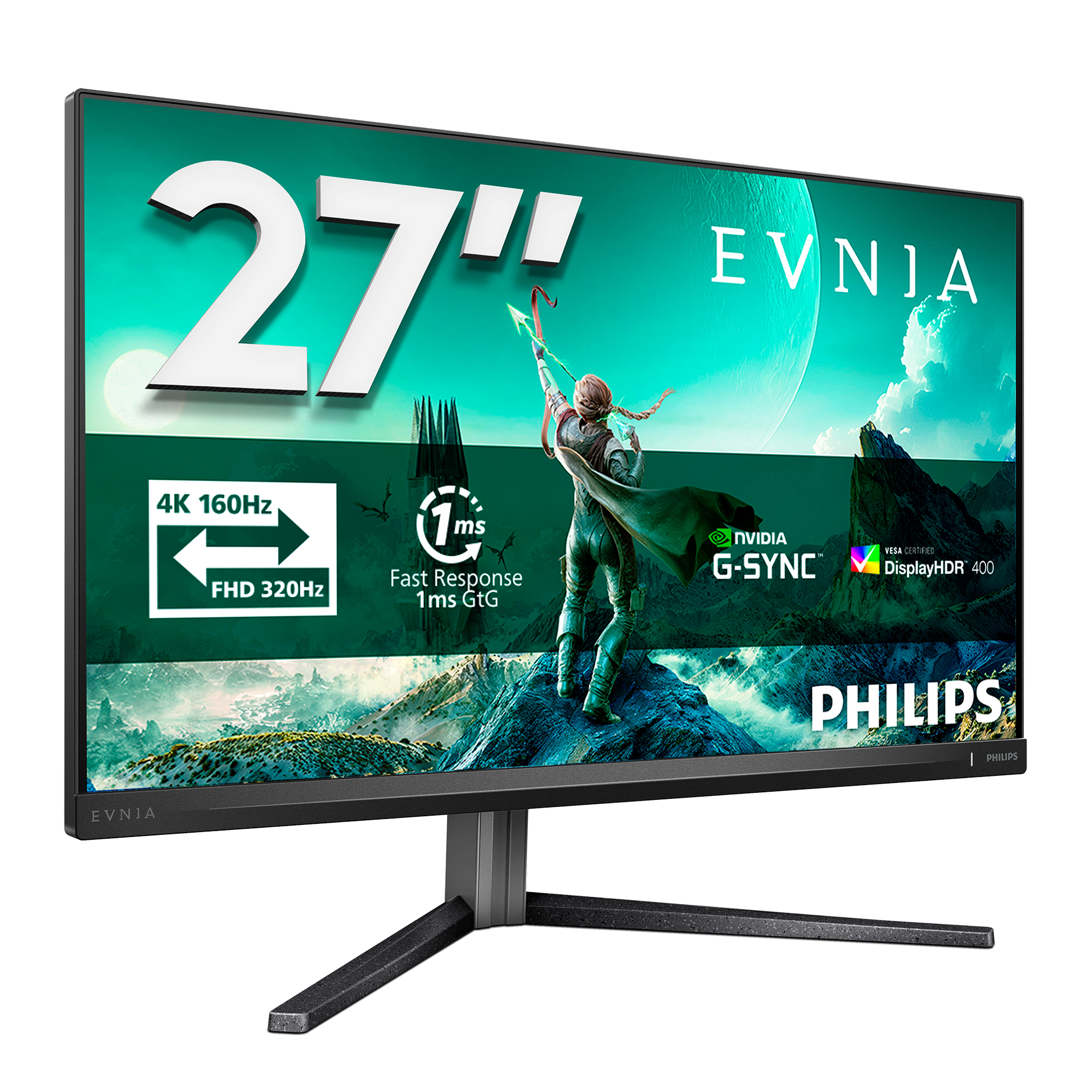 Philips Evnia 3000 27M2N3800A/00 pantalla para PC 68,6 cm (27) 3840 x 2160 Pixeles 4K Ultra HD LCD Negro