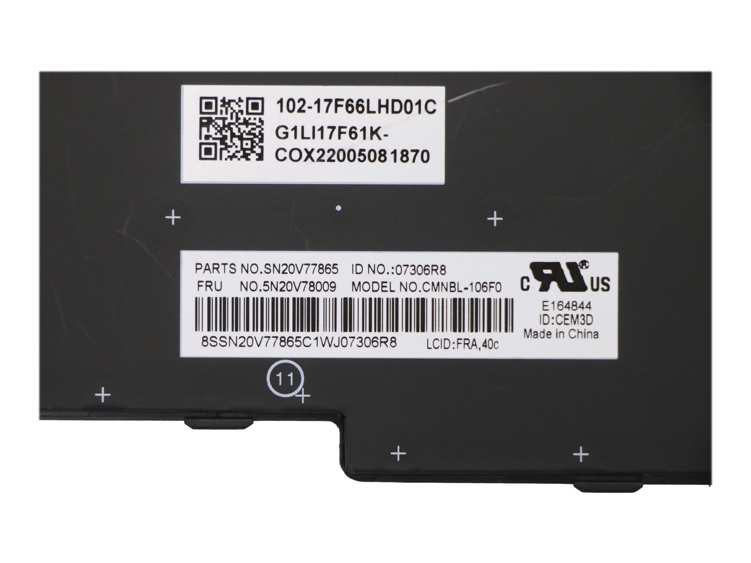 Lenovo Chicony - Ersatztastatur Notebook - hinterleuchtet