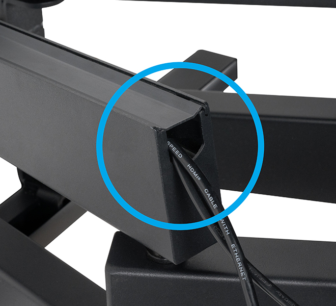 B-TECH BT8228 - Befestigungskit (Doppelauslegerarm, Wandmontage) - robust - f�r Flachbildschirm - Schwarz - Bildschirmgr��e: 165-305 cm (65-120)