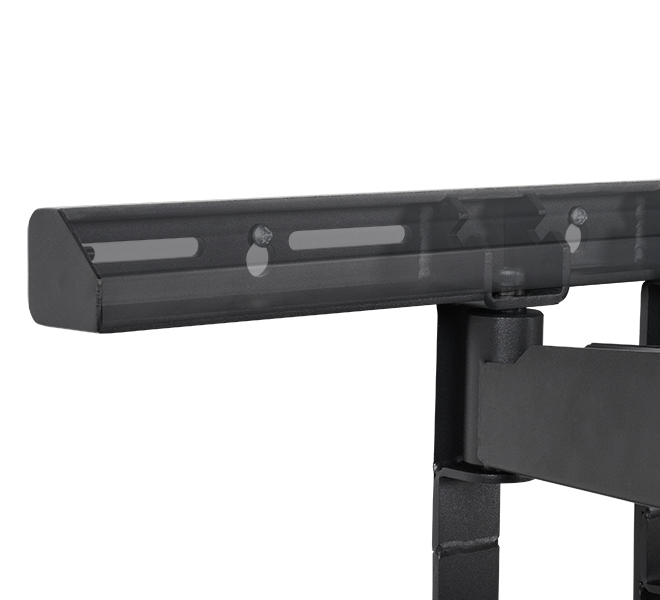 B-TECH BT8228 - Befestigungskit (Doppelauslegerarm, Wandmontage) - robust - f�r Flachbildschirm - Schwarz - Bildschirmgr��e: 165-305 cm (65-120)
